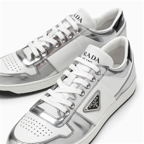 prada silver chunky trainers